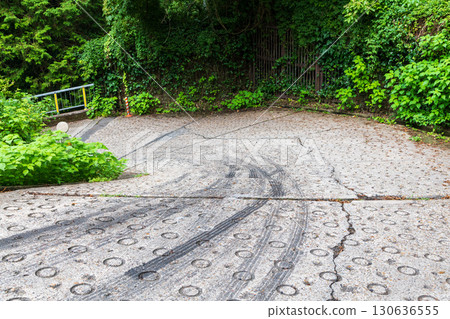 The steepest curve and steepest slope in the Ankoku Pass with the most tire marks The steepest curve and steepest slope in the Ankoku Pass with the most tire marks 130636555
