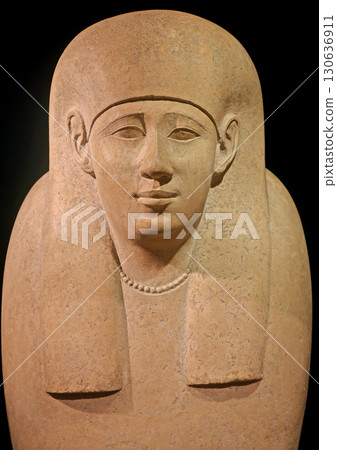 Sarcophagus of unknown young person, Egypt, painted wood in Metropolitan Museum 130636911