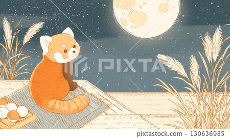 小熊貓賞月 小熊貓賞月 130636985