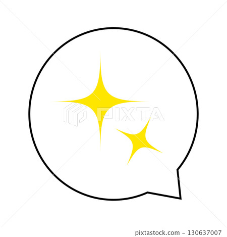 閃閃發光、閃亮、興奮、好奇等情緒言語氣泡標記 閃閃發光、閃亮、興奮、好奇等情緒言語氣泡標記 130637007