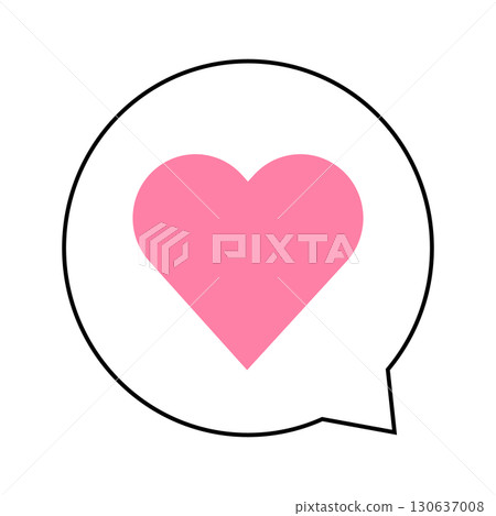 心,興奮,愛,喜歡,情緒言語氣泡標記 心,興奮,愛,喜歡,情緒言語氣泡標記 130637008