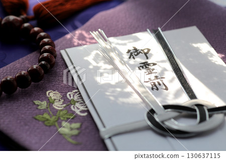 日本佛教儀式中使用的慰問金以及供奉佛陀的慰問金 130637115