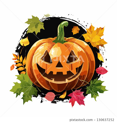 萬聖節南瓜燈動漫風格 萬聖節南瓜燈動漫風格 130637252