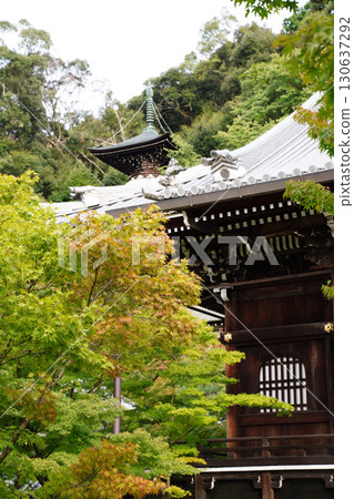 Scenery of the temple grounds in Kyoto where signs of autumn can be felt 130637292