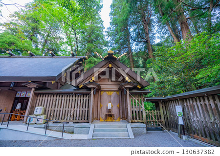 [Takachiho Town, Miyazaki Prefecture] Amanoiwato Shrine, West Main Shrine, Haiden, Evening View 130637382