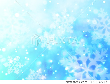 Watercolor snowflakes 130637714