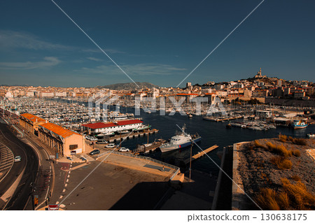 Marseille port and distant view 130638175