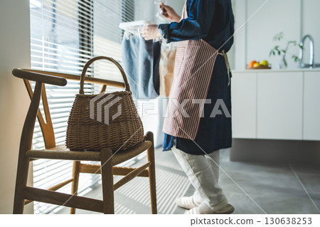 Woman doing housework 130638253
