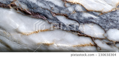 Soft White Marble Texture with Subtle Gray Veins and Lines 130638364