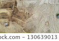 Aerial photo of rice fields in summer, captured from drone perspective. 130639013