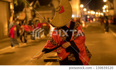 西門內 Bon Odori 舞蹈，跳舞 Ganke 的婦女，2025 年，秋田縣 130639120