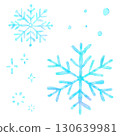 Watercolor snowflakes, cute hand drawn illustration 130639981