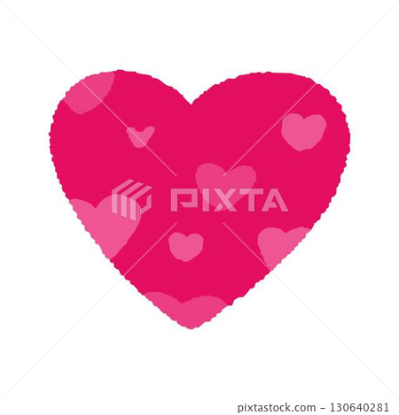 Hand-drawn heart icon illustration 130640281