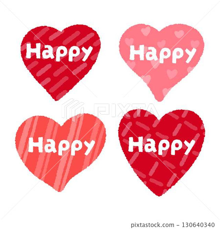 Hand-drawn heart icon illustration 130640340