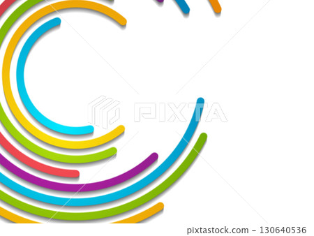 Colorful smooth circular stripes abstract corporate background 130640536