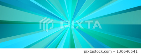 Blue and green pop art rays abstract geometric concept background 130640541