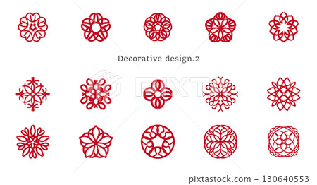 Set of decorative patterns_2 130640553