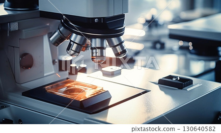 實驗室電子顯微鏡的特寫 130640582