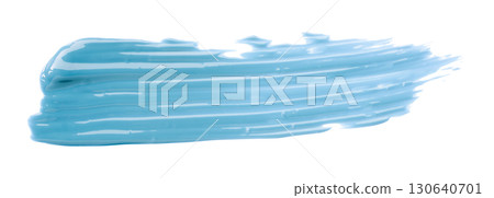 Light blue watercolor brush isolated on transparent background Light blue watercolor brush isolated on transparent background 130640701