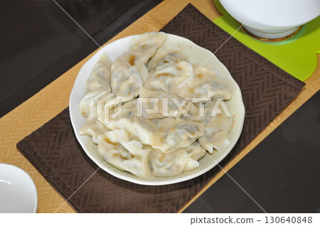 Handmade water dumplings 130640848