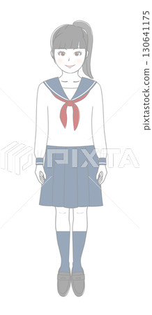 Girls high school student 130641175