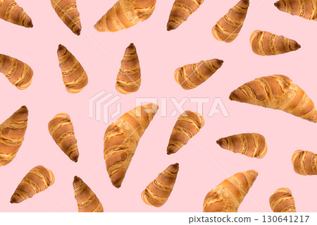 Croissant Pattern, Bakery Cake Minimal Wallpaper with Copy Space Croissant Pattern, Bakery Cake Minimal Wallpaper with Copy Space 130641217