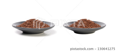 Candy Sprinkle Pile, Donut Chocolate Sprinkles Isolated, Sweet Brown Glaze Decoration, Chocolate Vermicelli Candy Sprinkle Pile, Donut Chocolate Sprinkles Isolated, Sweet Brown Glaze Decoration, Chocolate Vermicelli 130641275