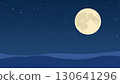 月亮在夜空中閃耀 130641296