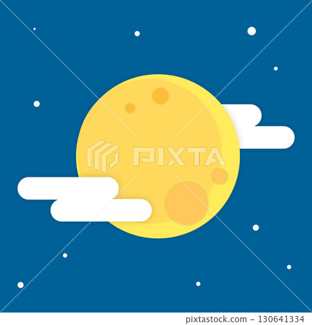 升起的月亮的插圖 月球 太空 130641334