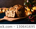 Christmas Panettone and Illumination Dinner Table 130641695