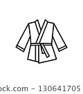 Uniform martial art icon Flat style logo vector. perfect for UI designs 130641705
