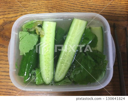Pickling vegetables with white plum vinegar Pickling vegetables with white plum vinegar 130641824