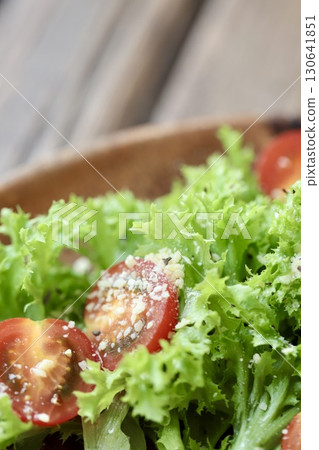 Vegetable salad with grated cheese and black pepper Vegetable salad with grated cheese and black pepper 130641851