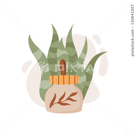 Flat jar with cream and plant in organic style. Cosmetic product for beauty and skincare, natural eco Ideal for spa or bodycare themes, suitable advertising or product promotion. Flat jar with cream and plant in organic style. Cosmetic product for beauty and skincare, natural eco Ideal for spa or bodycare themes, suitable advertising or product promotion. 130641887