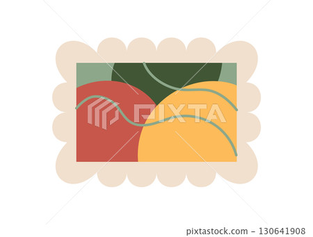 Creative flat postage stamp and message for love holiday. Handmade invitation with doodle elements, suitable for romantic communication festive occasions. Creative flat postage stamp and message for love holiday. Handmade invitation with doodle elements, suitable for romantic communication festive occasions. 130641908