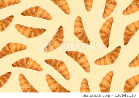Croissant Pattern, Bakery Cake Minimal Wallpaper with Copy Space Croissant Pattern, Bakery Cake Minimal Wallpaper with Copy Space 130642130