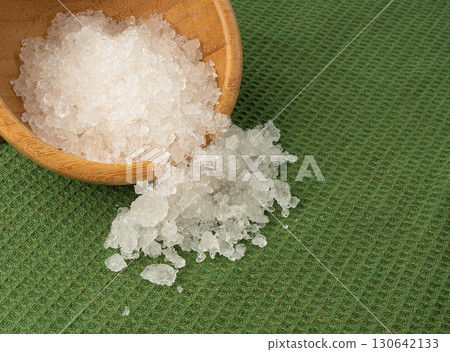 Dead sea salt pile, white crystals for body spa, sodium chloride similar to crushed ice, spa scrub Dead sea salt pile, white crystals for body spa, sodium chloride similar to crushed ice, spa scrub 130642133