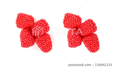 Gummy berries, chewy raspberries or jelly blackberries, gelatin candies fruit marmalade Gummy berries, chewy raspberries or jelly blackberries, gelatin candies fruit marmalade 130642153
