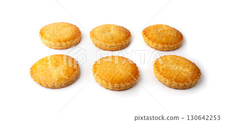 Netherlands traditional cookies isolated, Holland almond filled cake, Dutch marzipan pastry 130642253