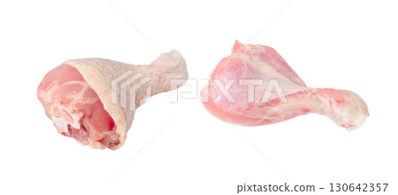 Raw Chicken Drumsticks Isolated, Uncooked Poultry Legs, Fresh Hen Meat, Fresh Chicken Drumstick 130642357