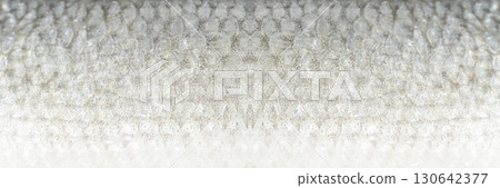 Fish scales texture background, sea bass skin close up, macro shot of silver labrax scale 130642377