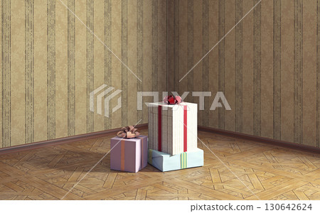 Gift Box Wood Floor 130642624