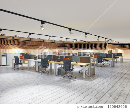 Open Office Modern Workspace 130642636
