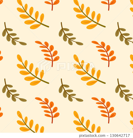 Fall magic illustration with leaves and autumn elements 130642717