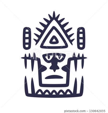Maya Civilization Symbols and Primitive Traditional Sign Vector Illustration 130642835