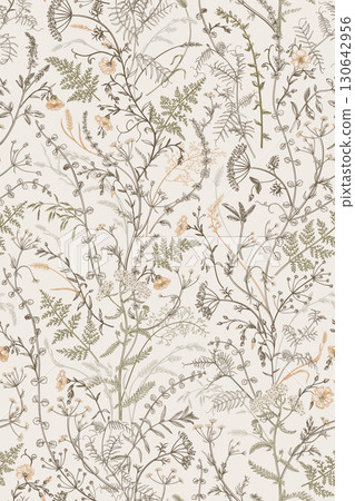 Elegant botanical seamless pattern 130642956