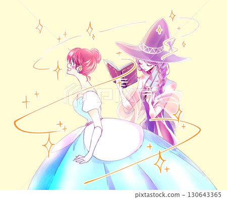 巫師對女人施咒 130643365