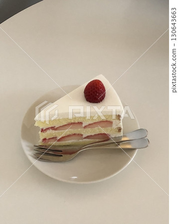 A delectable slice of cake with rich layers of cream and frosting, topped with fresh fruit or sprinkles. Perfect for dessert photography, showcasing indulgence and sweetness in food-related projects. A delectable slice of cake with rich layers of cream and frosting, topped with fresh fruit or sprinkles. Perfect for dessert photography, showcasing indulgence and sweetness in food-related projects. 130643663
