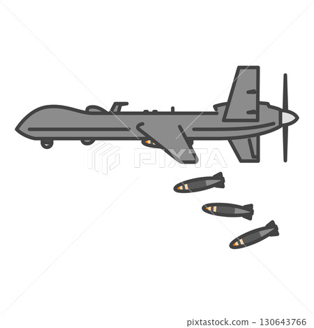 投放炸彈的軍用螺旋槳無人機 130643766