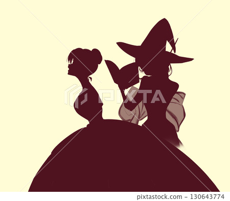 巫師對女人剪影施咒 巫師對女人剪影施咒 130643774